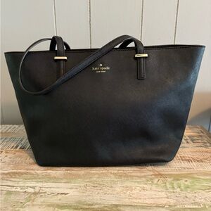 Kate Spade Large Black Zip Tote